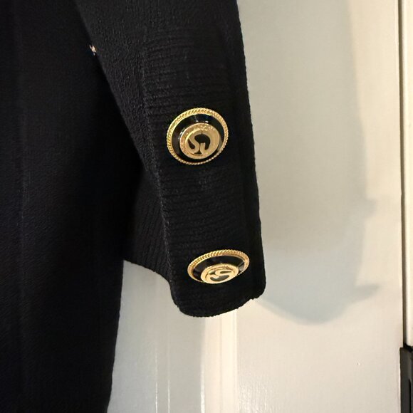 **St. John Basics Black Knit Topper with Skirt** - Picture 3 of 5